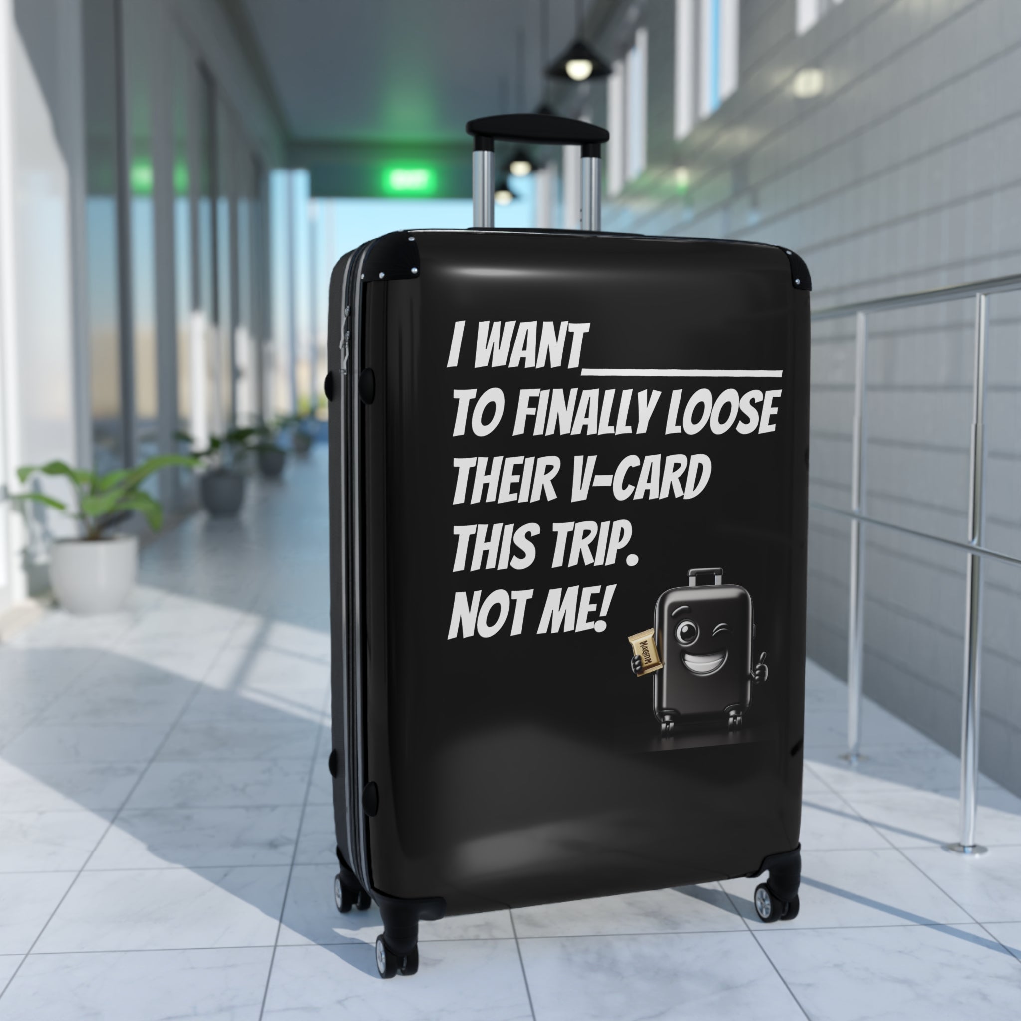 Joke, Suitcase, Travel Suitcase, Funny Luggage, Ideal Gift for Travelers, Vacation Travel Bag, Luggage for Teens