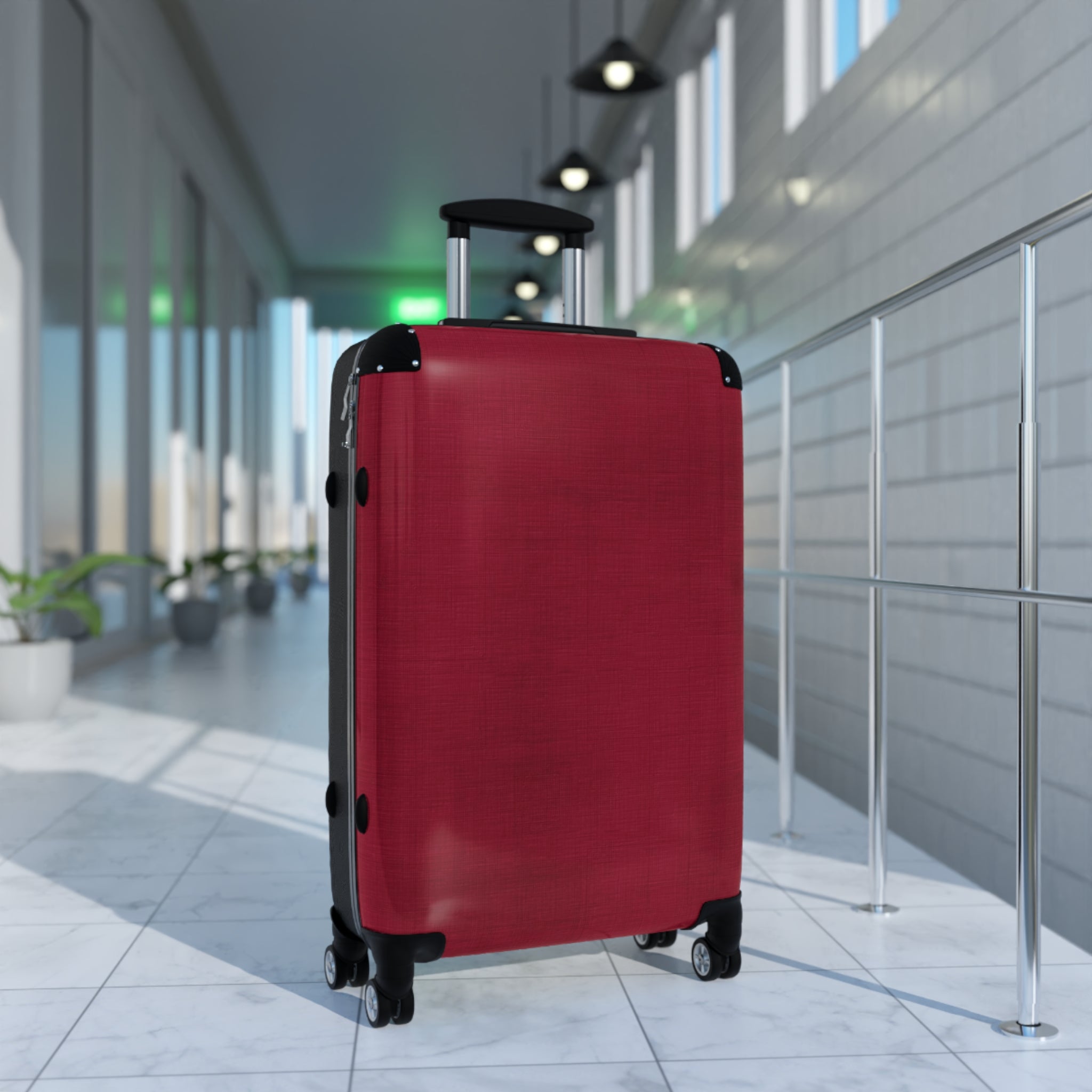 Red, Burgundy, Stylish Luggage for Travelers, Travel Suitcase, Durable Carry-On, Weekend Getaway Bag, Personalized Travel Gear