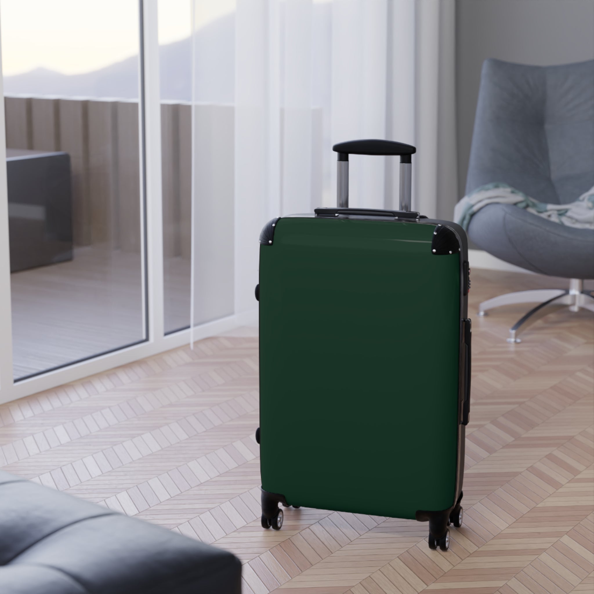 Green, Stylish Travel Suitcases for Adventurers - Perfect for Holidays, Weekend Getaways, and Daily Commuting, Travel Luggage, Durable Bags, Suitcase