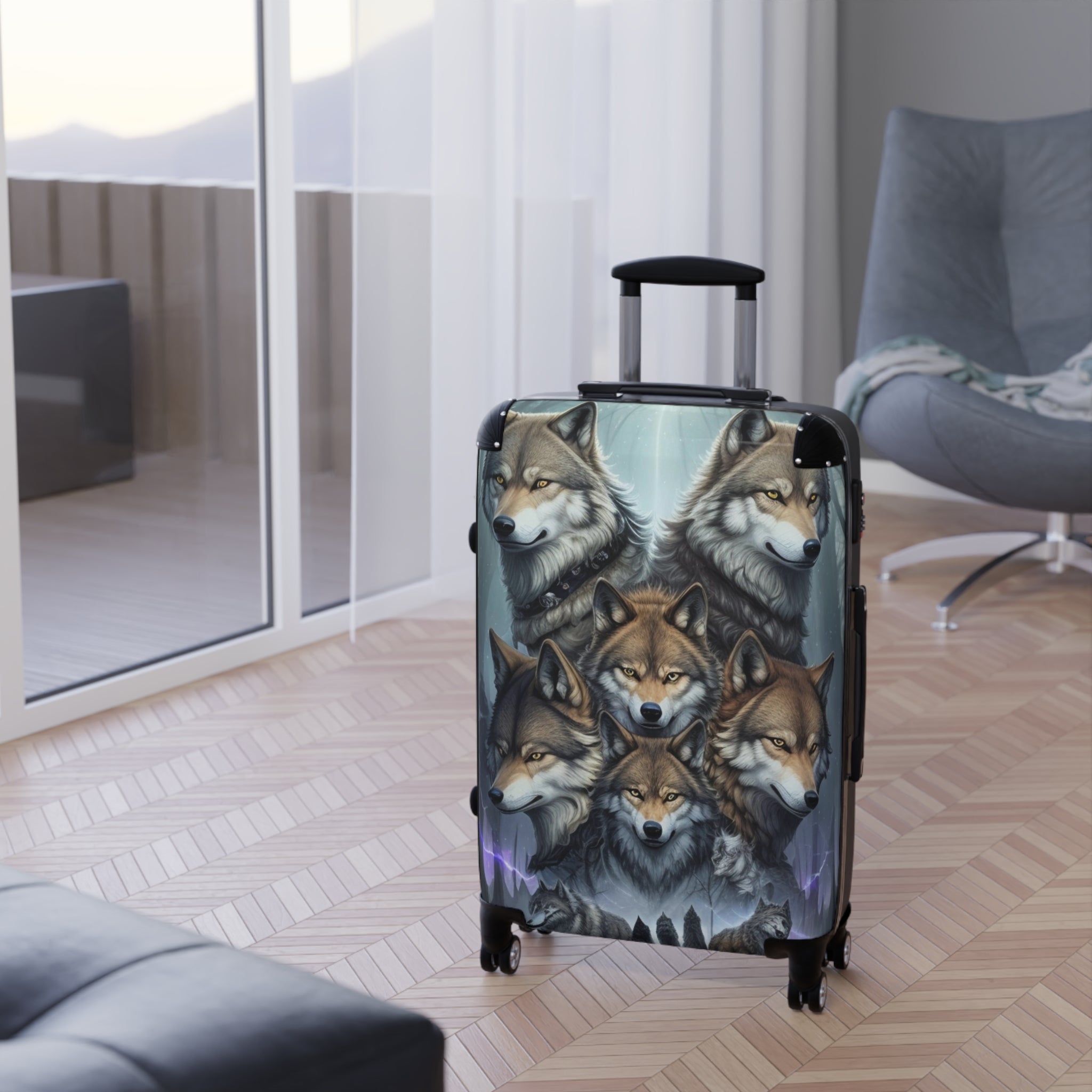 Suitcase - Wolf Era Design Suitcase – Bold & Vibrant, Exclusive at Loot Cascade