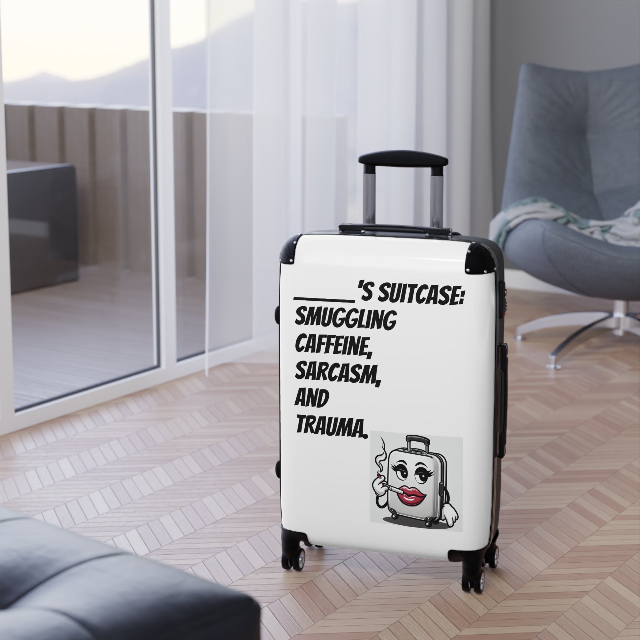 Joke, Suitcase, Stylish Carry-On Luggage: Escape in Style - Perfect for Travel Lovers, Humor Enthusiasts, and Adventurers, Unique Gift for Holidays.