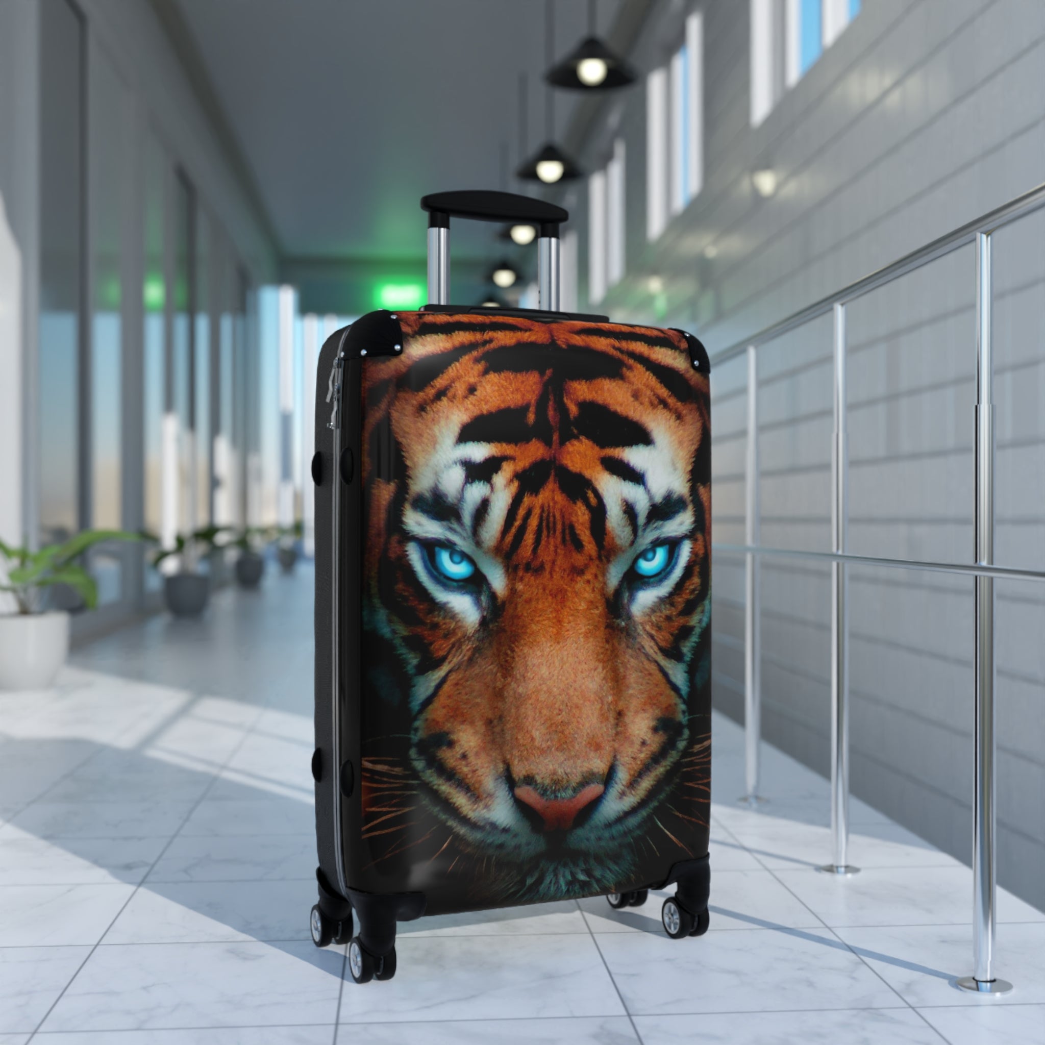 Tiger Print Suitcase - Bold Travel Luggage, Unique Carry-On, Adventure Gear, Gift for Travelers, Animal Lover's Accessory