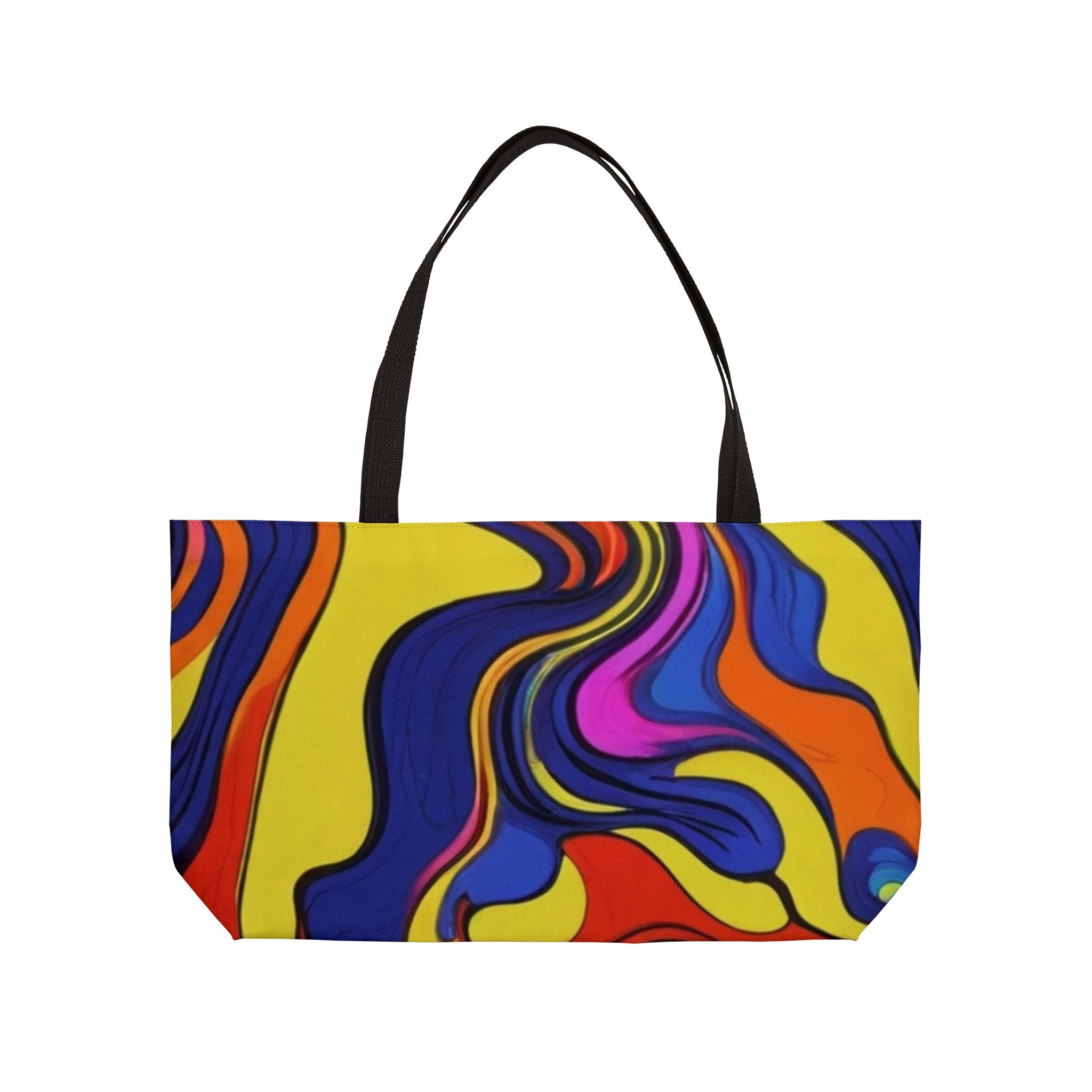 Colorful Abstract Weekender Tote Bag - Vibrant Travel Beach Gym Shopping Bag - Gift for Her