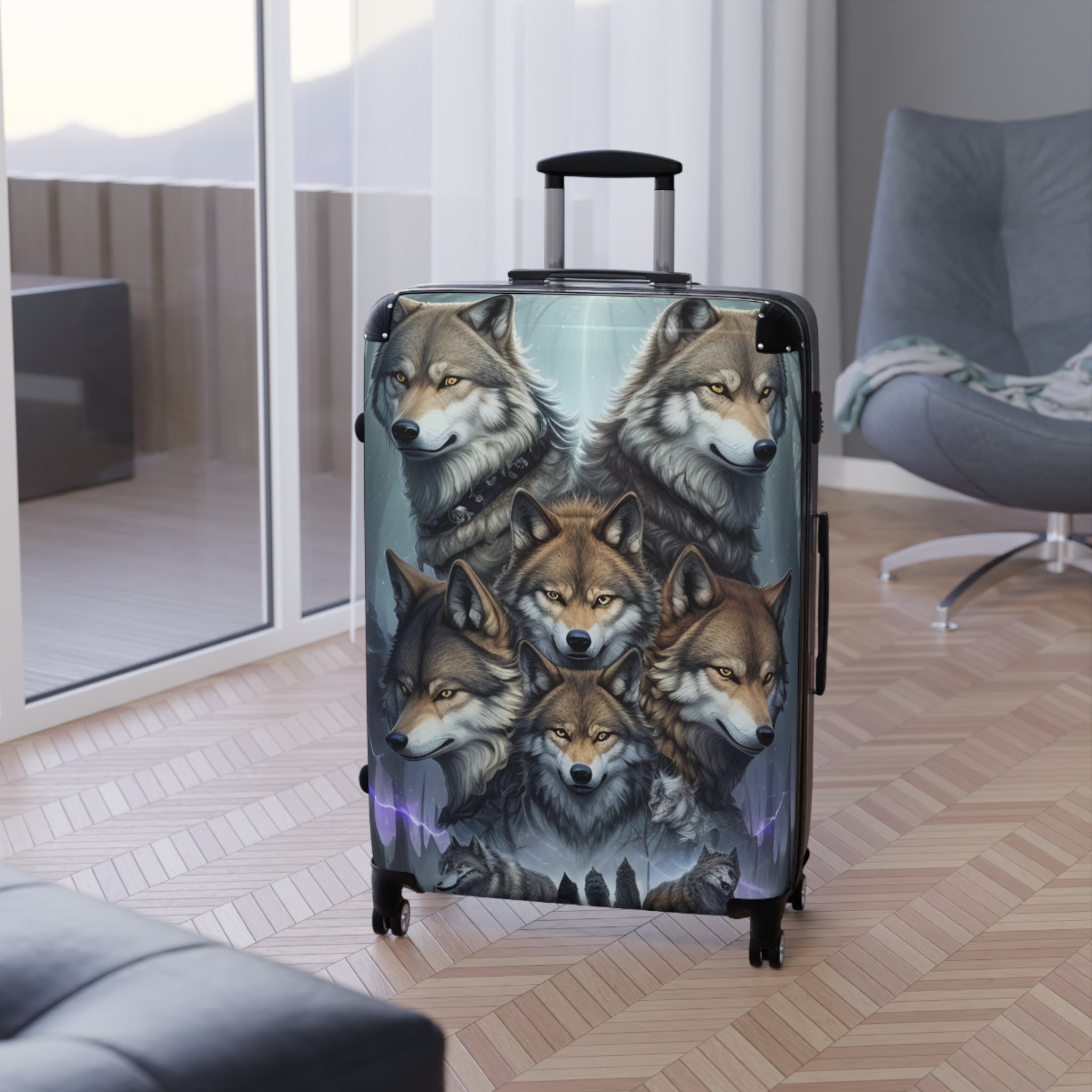 Suitcase - Wolf Era Design Suitcase – Bold & Vibrant, Exclusive at Loot Cascade