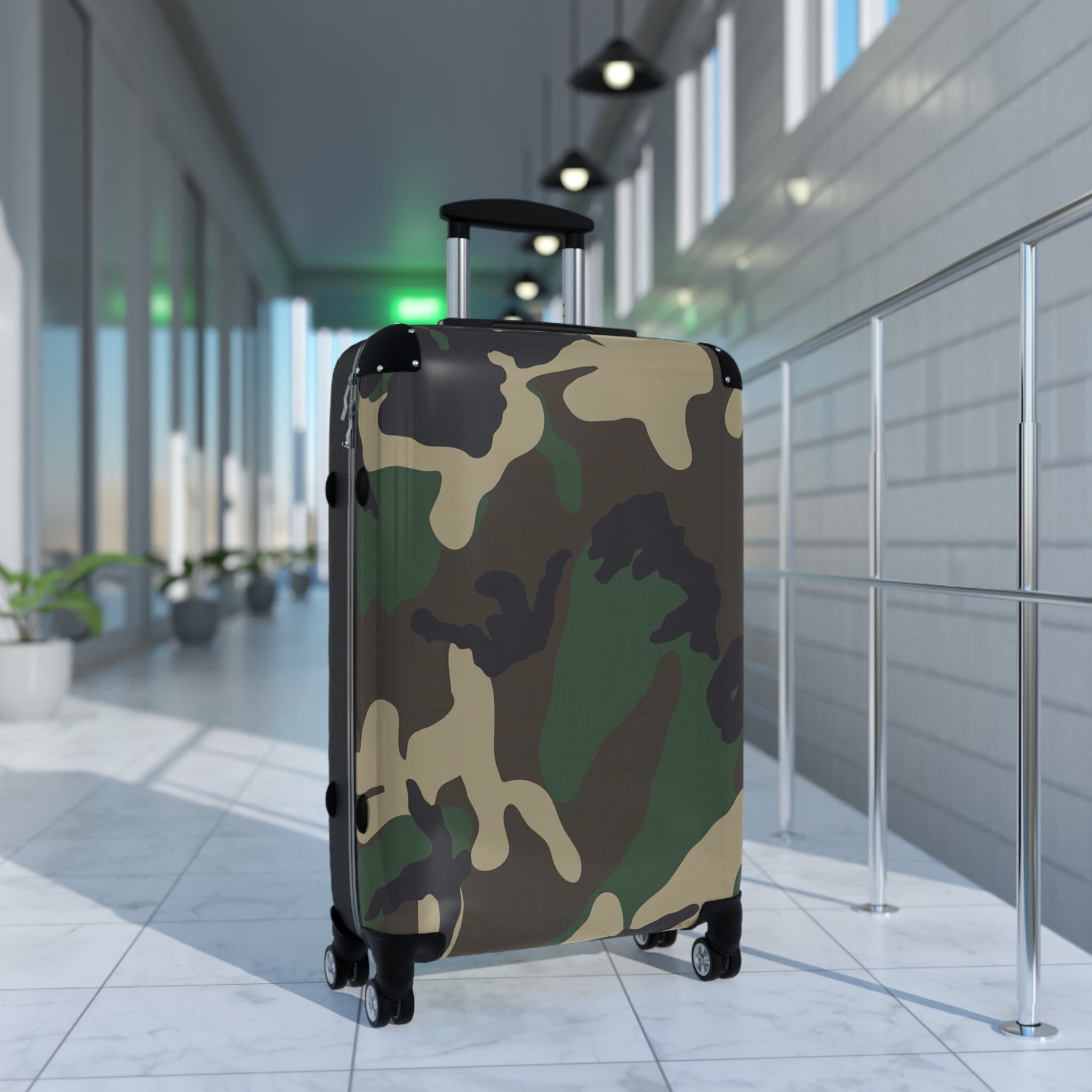 Camouflage Luggage, Personalized Travel Suitcase, Stylish Rolling Bag, Perfect for Vacations, Gifts for Travelers, Adventure Ready