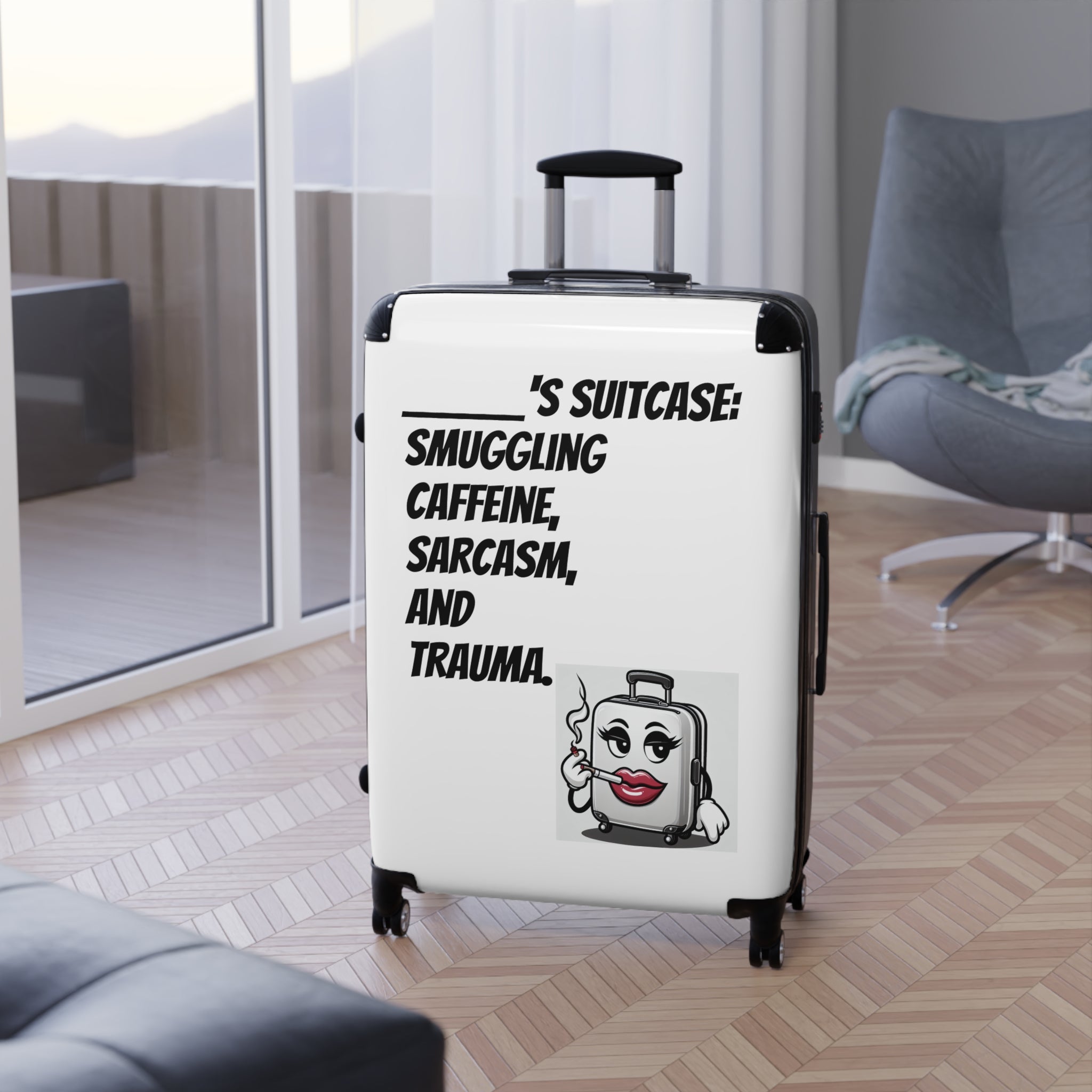 Joke, Suitcase, Stylish Carry-On Luggage: Escape in Style - Perfect for Travel Lovers, Humor Enthusiasts, and Adventurers, Unique Gift for Holidays.