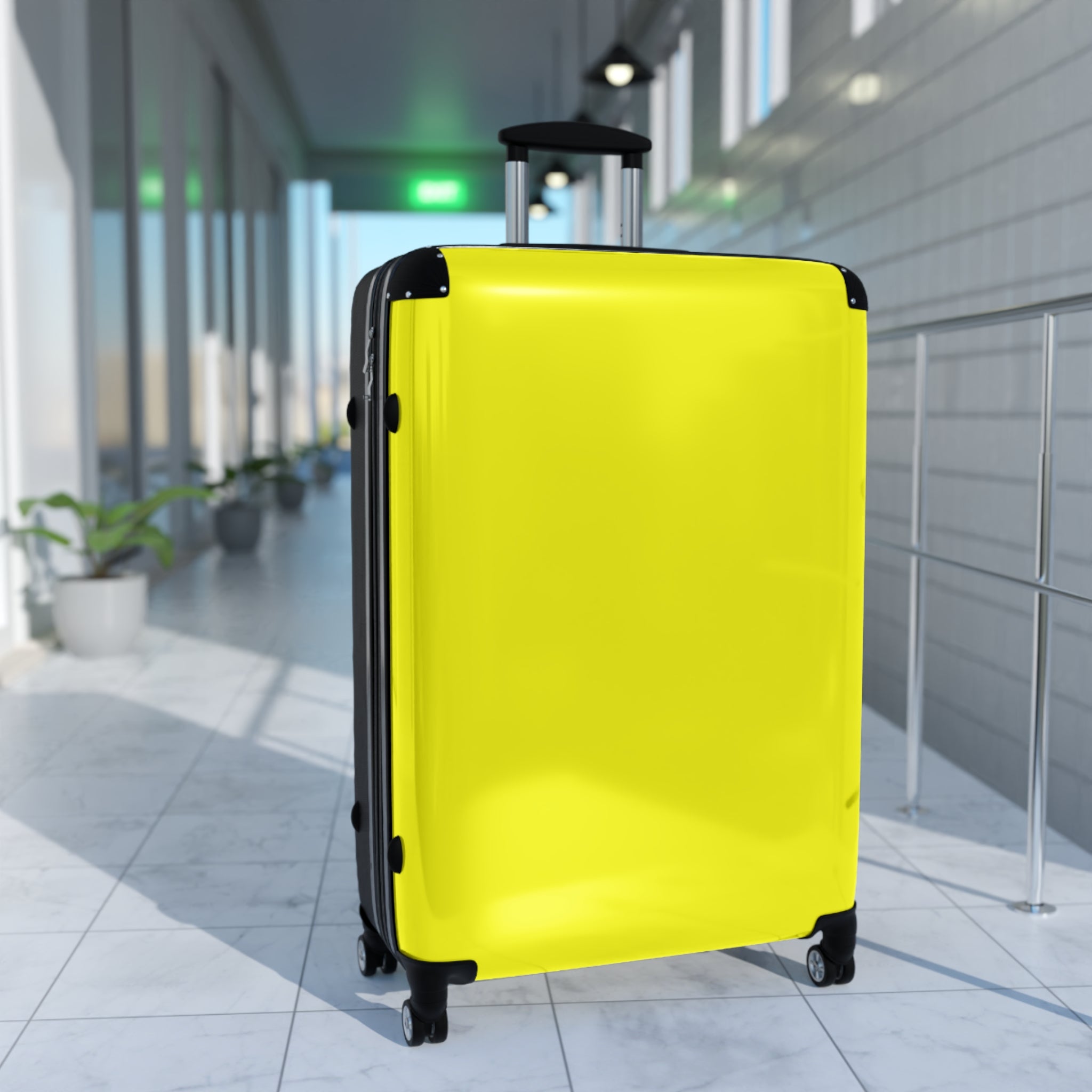 Yellow, Suitcase, Vibrant Travel Suitcases for Adventurers, Weekend Getaways, Stylish Luggage, Travel Gifts, Colorful Suitcase Set