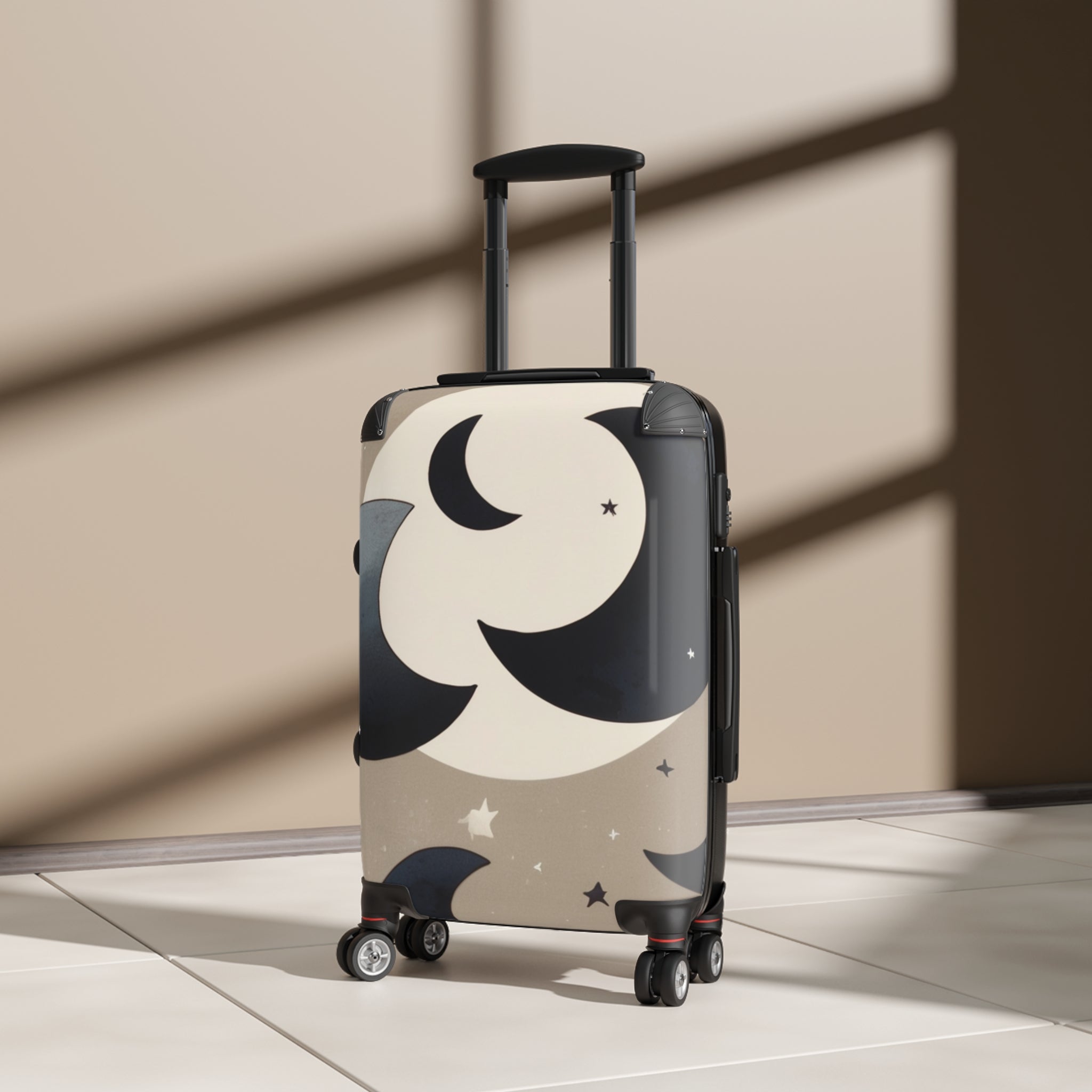 Moon Pattern Suitcase  – Bold & Vibrant, Exclusive at Loot Cascade