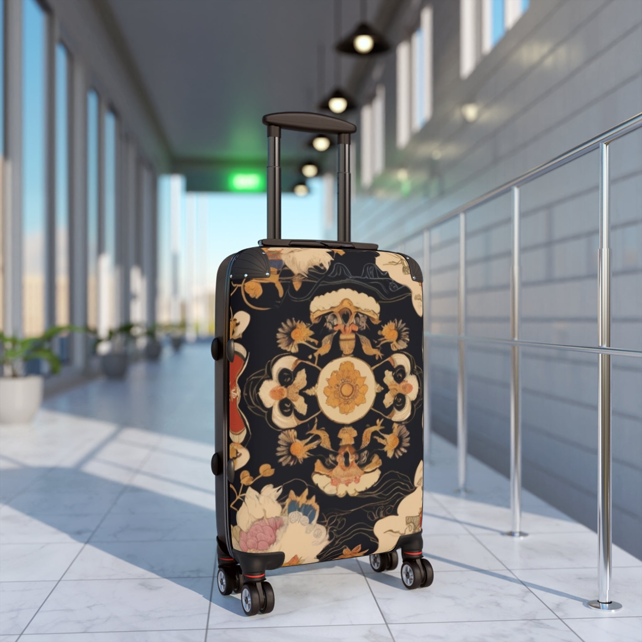 Silhouette God Pattern Suitcase  – Bold & Vibrant, Exclusive at Loot Cascade