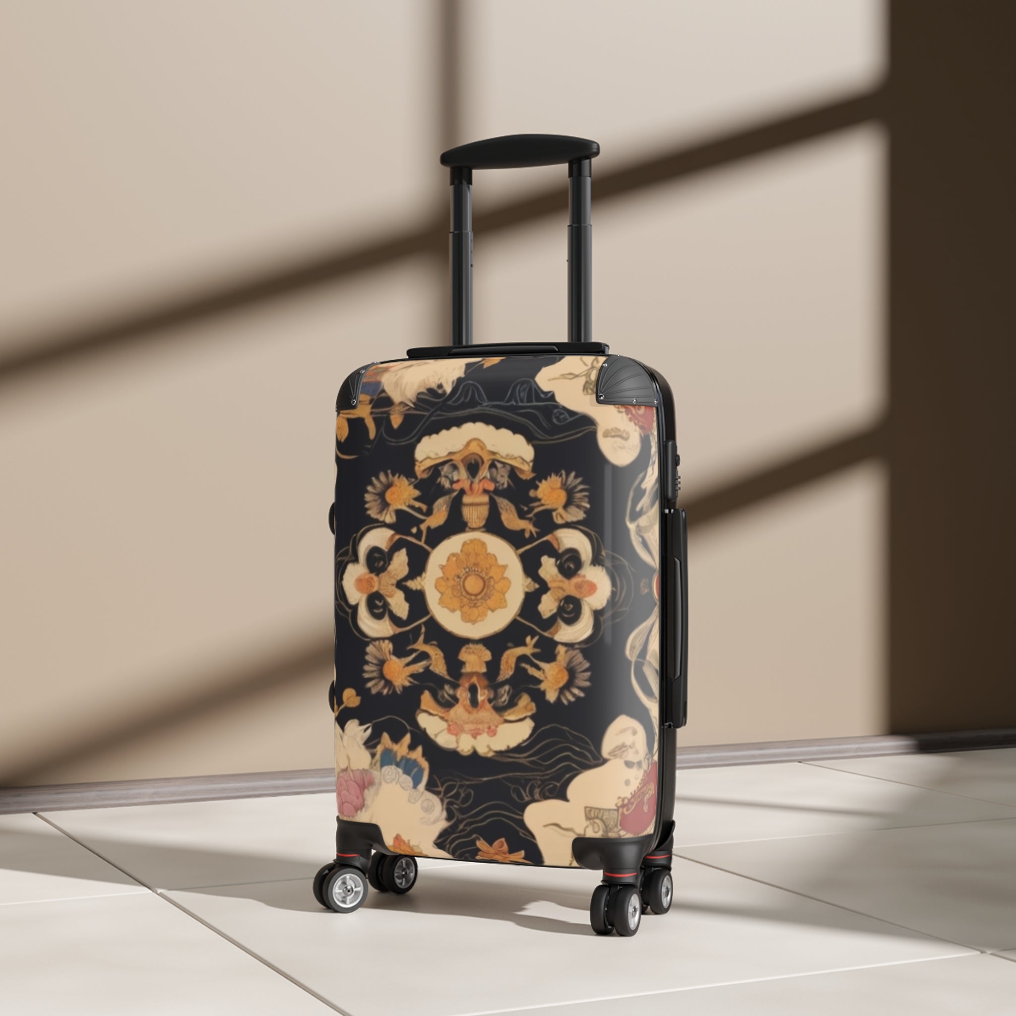 Silhouette God Pattern Suitcase  – Bold & Vibrant, Exclusive at Loot Cascade