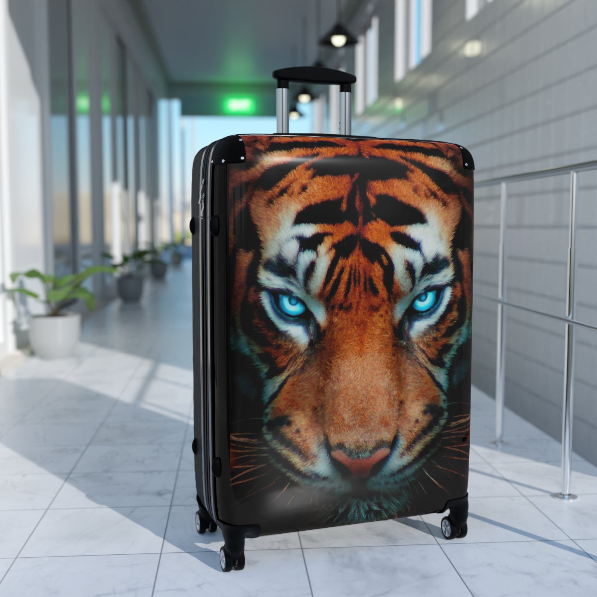 Tiger Print Suitcase - Bold Travel Luggage, Unique Carry-On, Adventure Gear, Gift for Travelers, Animal Lover's Accessory