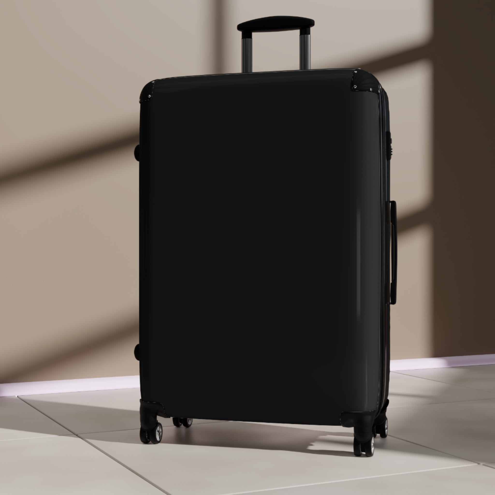 Black, Suitcase, Travel Suitcase with Customizable Design for Adventurers, Unique Luggage for Vacations, Stylish Carry-On, Perfect Gift for Travelers