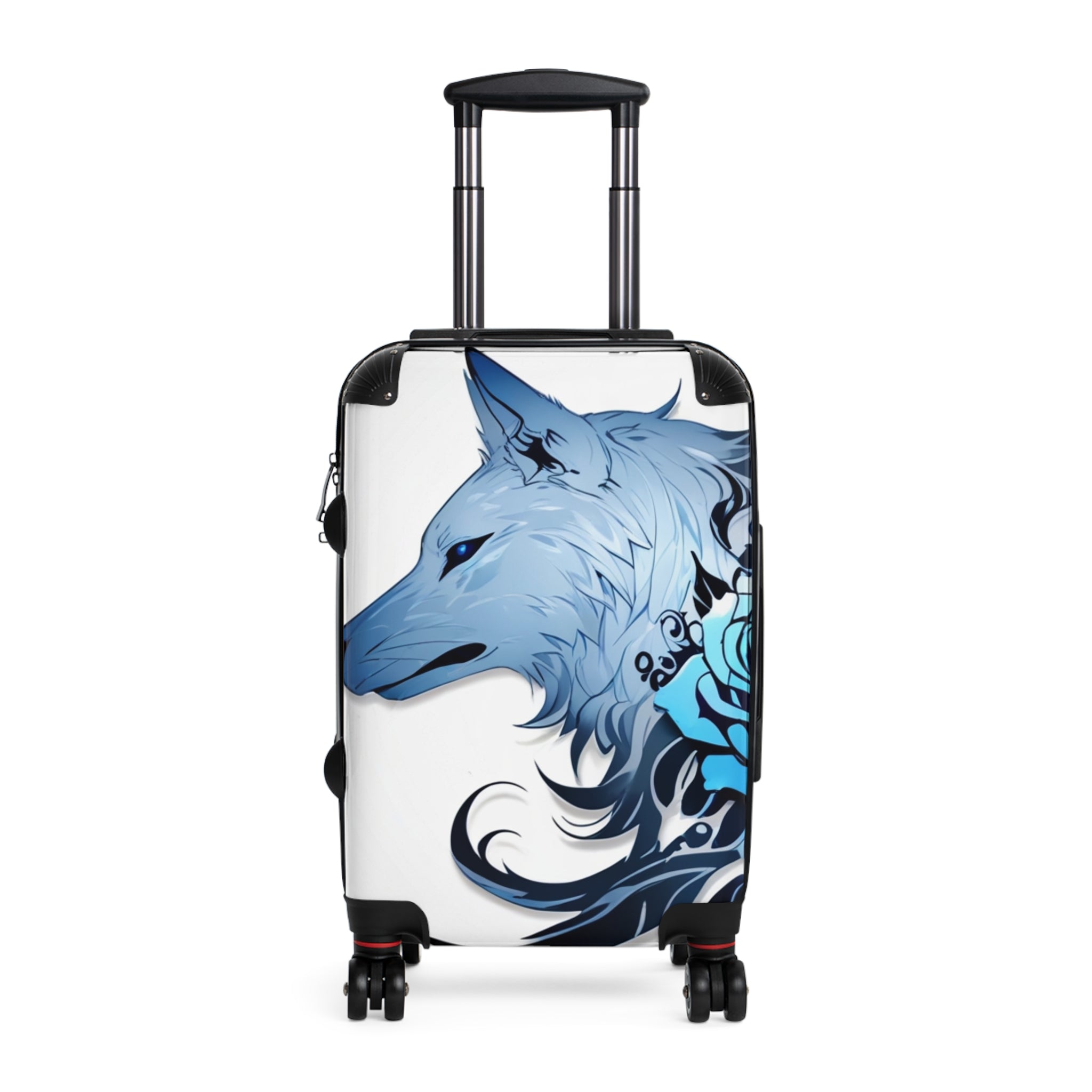 Blue Rose Wolf Suitcase  – Bold & Vibrant, Exclusive at Loot Cascade
