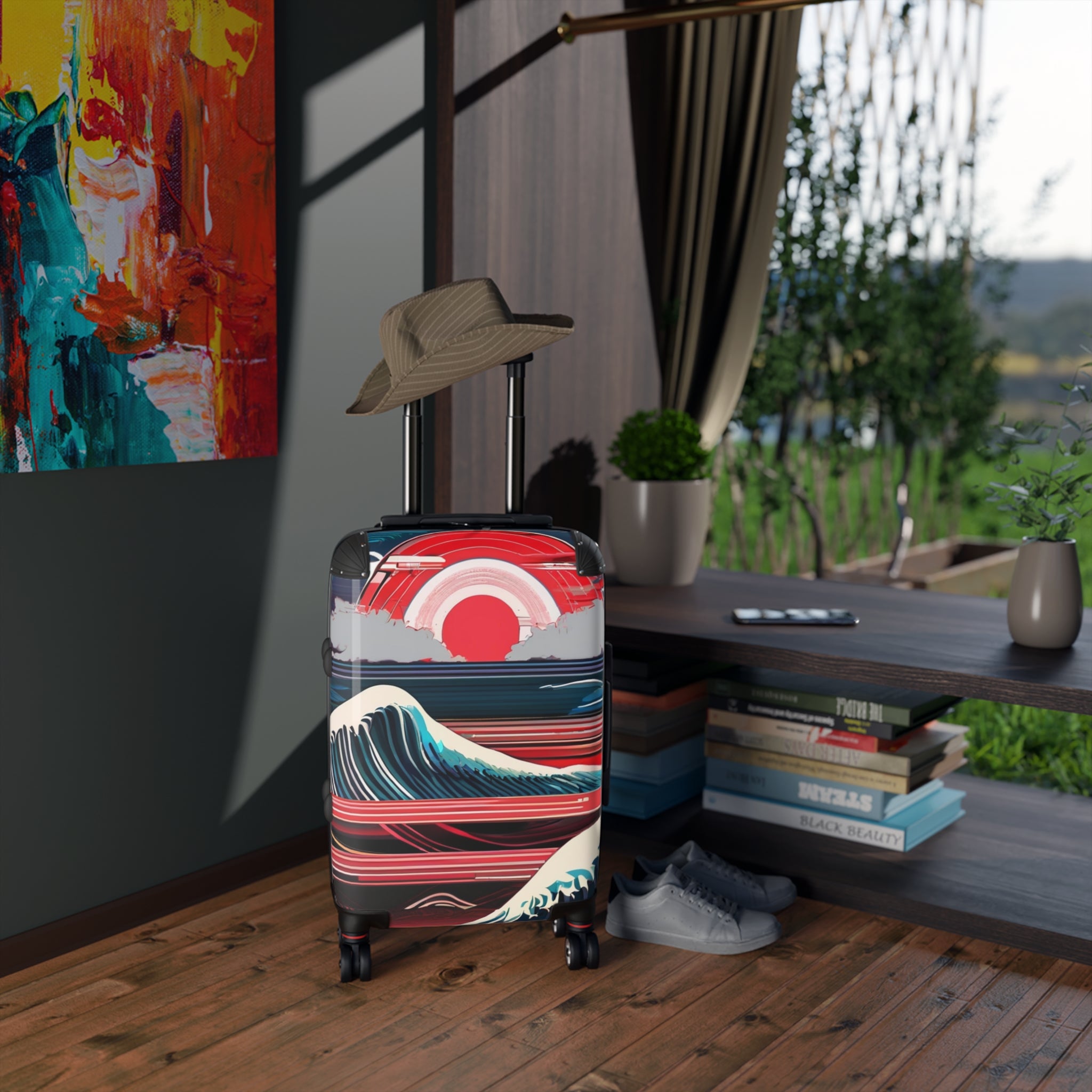 Suitcase - Sunset Wave Bold & Vibrant Exclusive at Loot Cascade