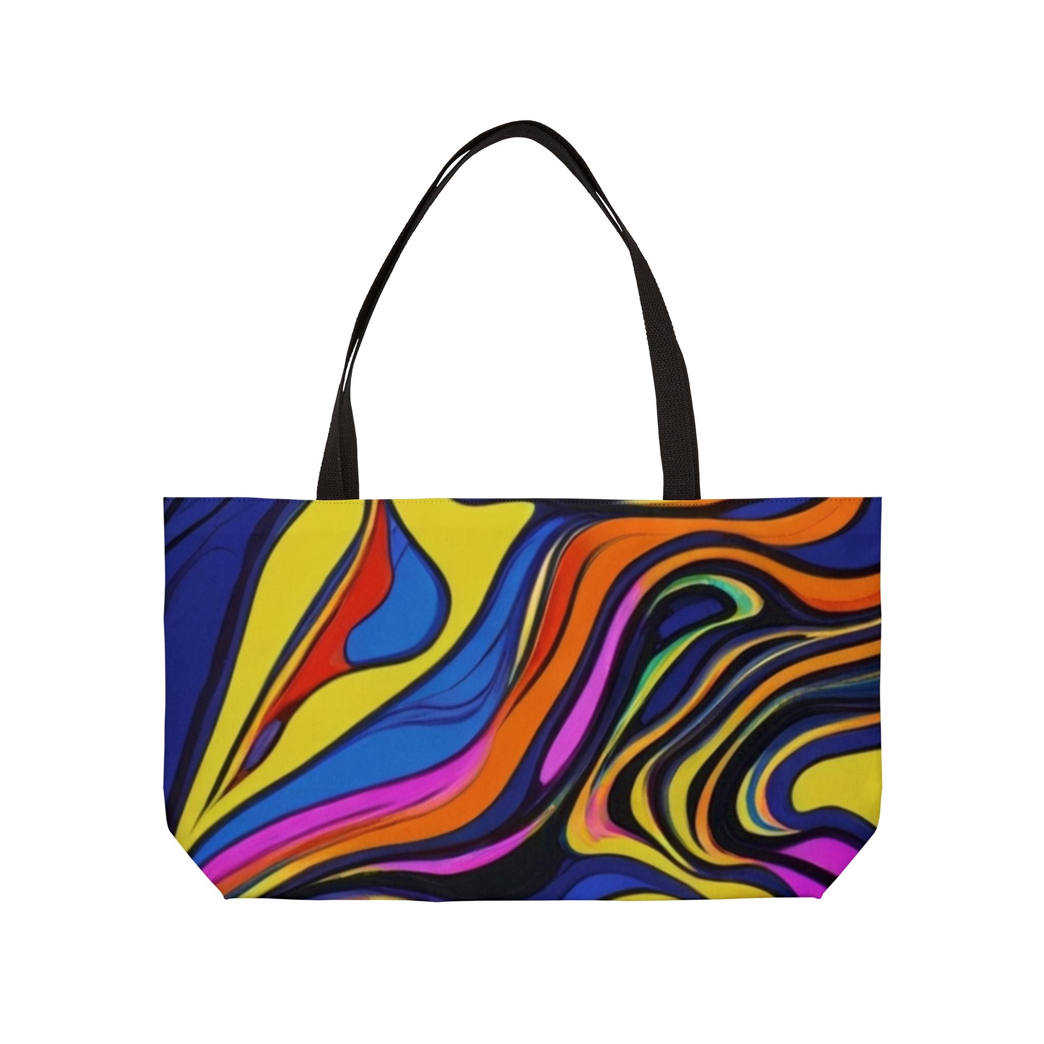 Colorful Abstract Weekender Tote Bag - Vibrant Travel Beach Gym Shopping Bag - Gift for Her