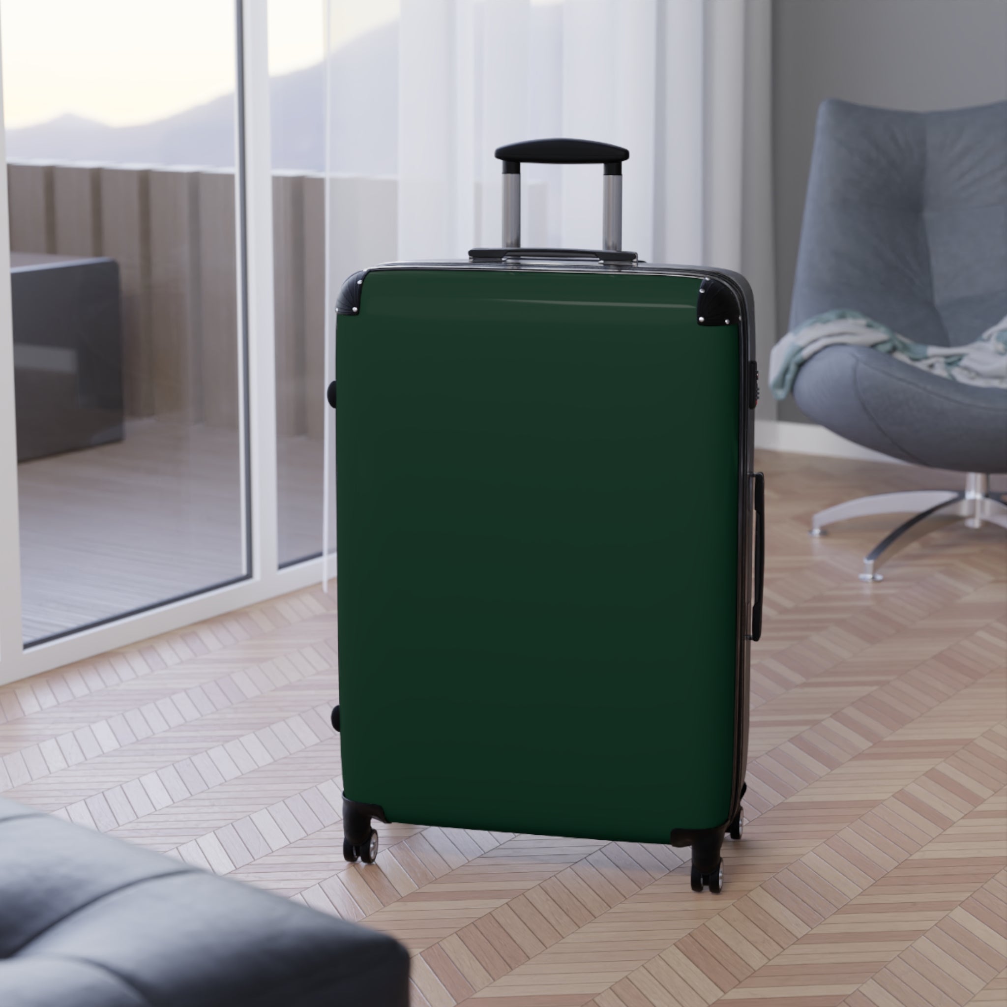 Green, Stylish Travel Suitcases for Adventurers - Perfect for Holidays, Weekend Getaways, and Daily Commuting, Travel Luggage, Durable Bags, Suitcase