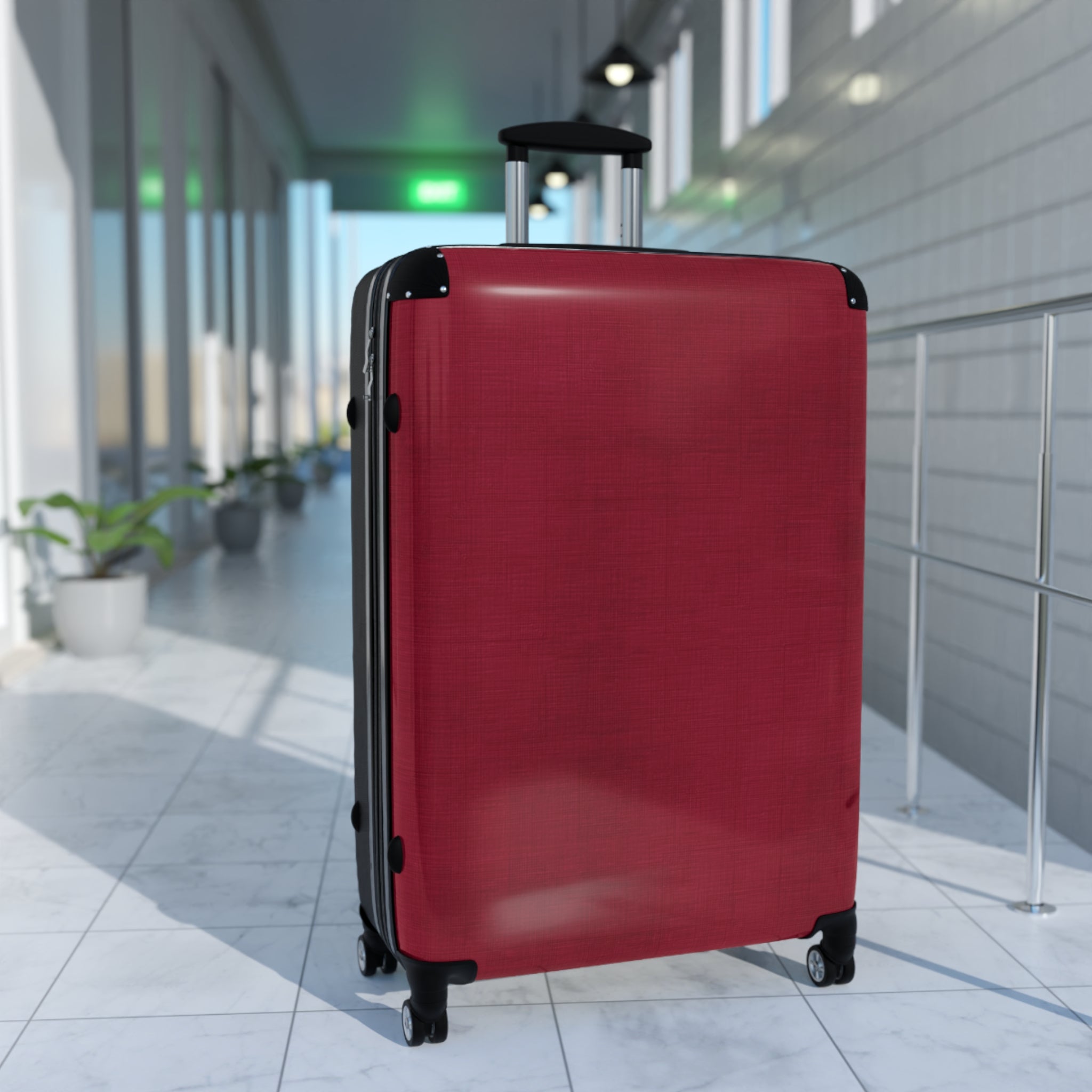 Red, Burgundy, Stylish Luggage for Travelers, Travel Suitcase, Durable Carry-On, Weekend Getaway Bag, Personalized Travel Gear