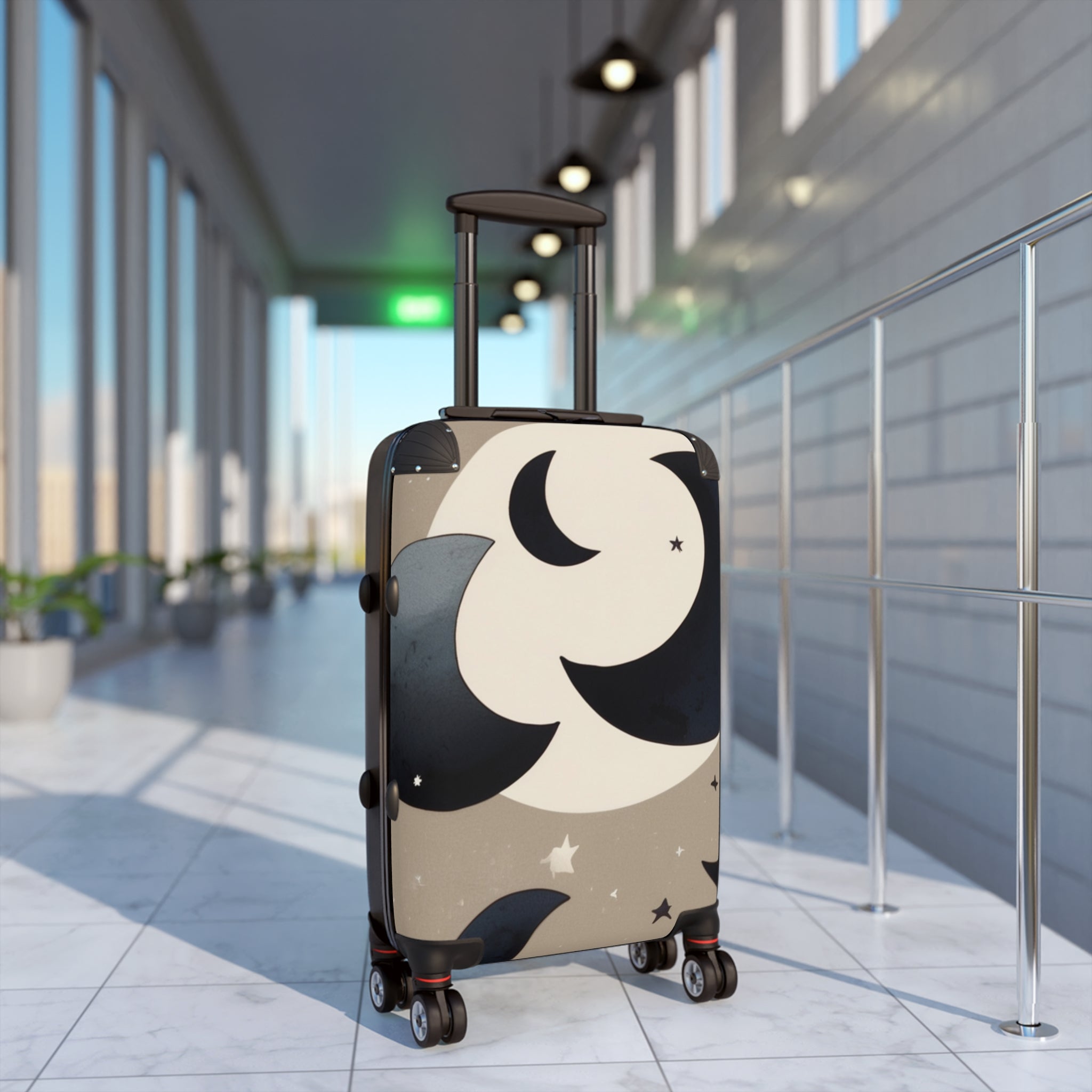 Moon Pattern Suitcase  – Bold & Vibrant, Exclusive at Loot Cascade