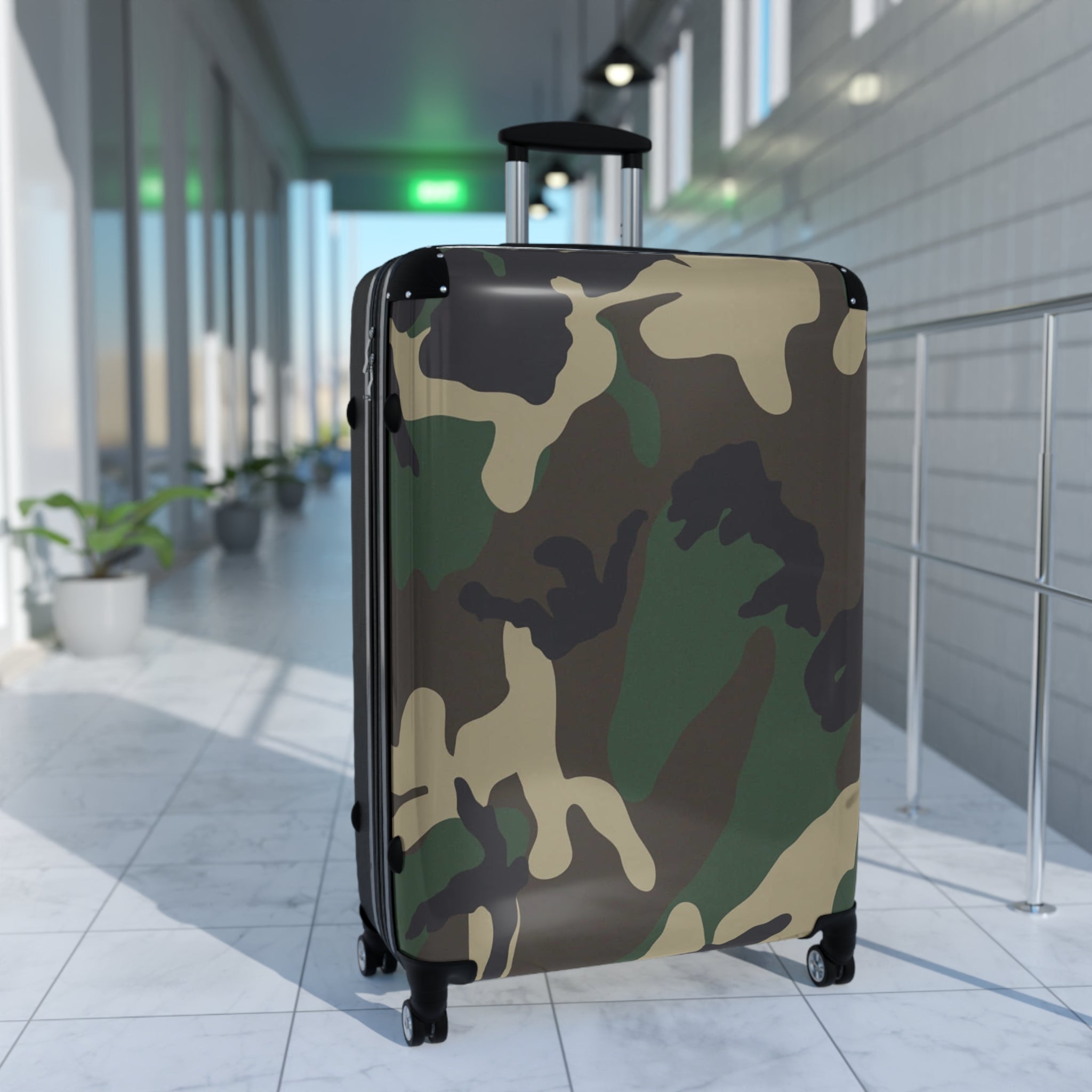 Camouflage Luggage, Personalized Travel Suitcase, Stylish Rolling Bag, Perfect for Vacations, Gifts for Travelers, Adventure Ready