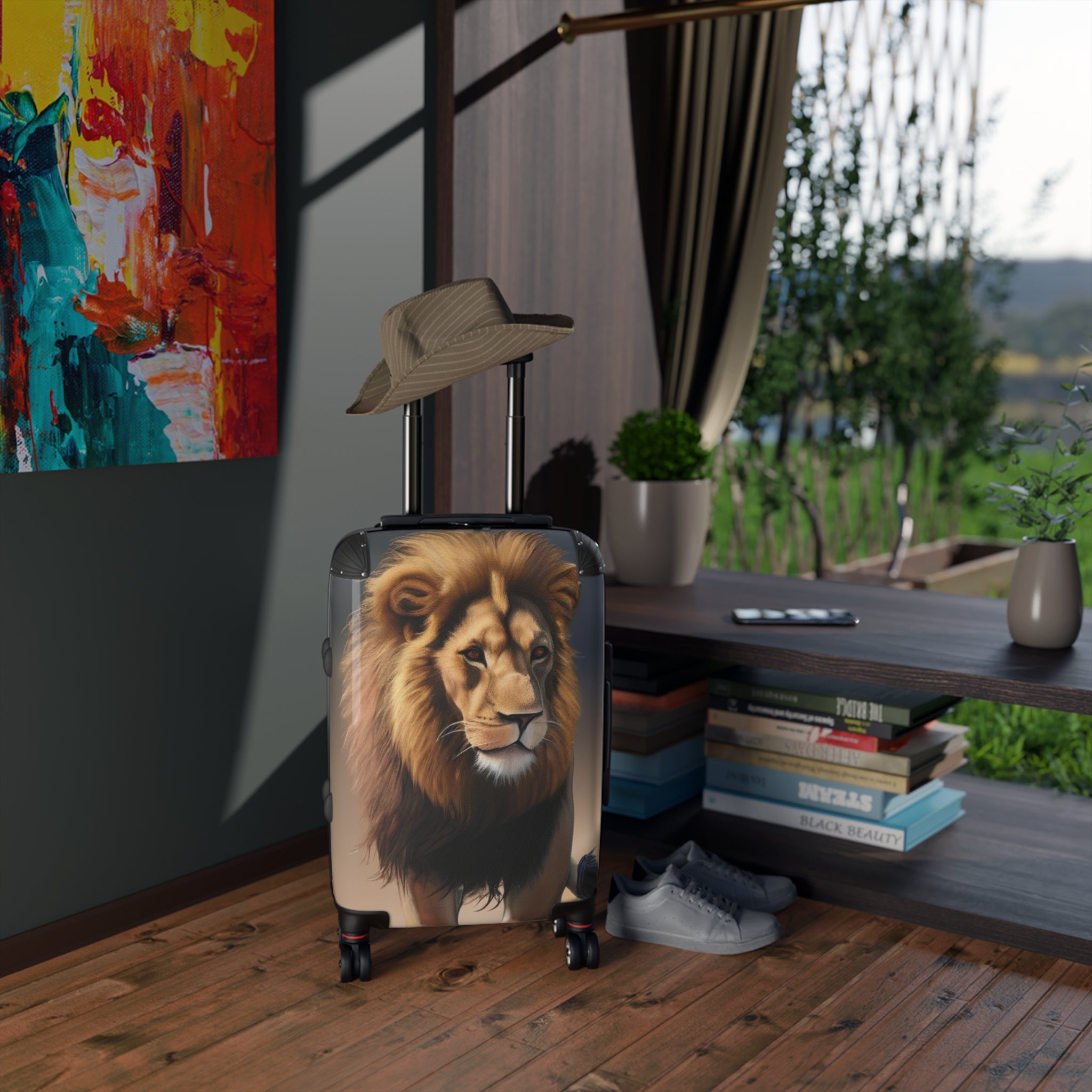 Suitcase - Lion Design, Bold & Vibrant, Exclusive at Loot Cascade