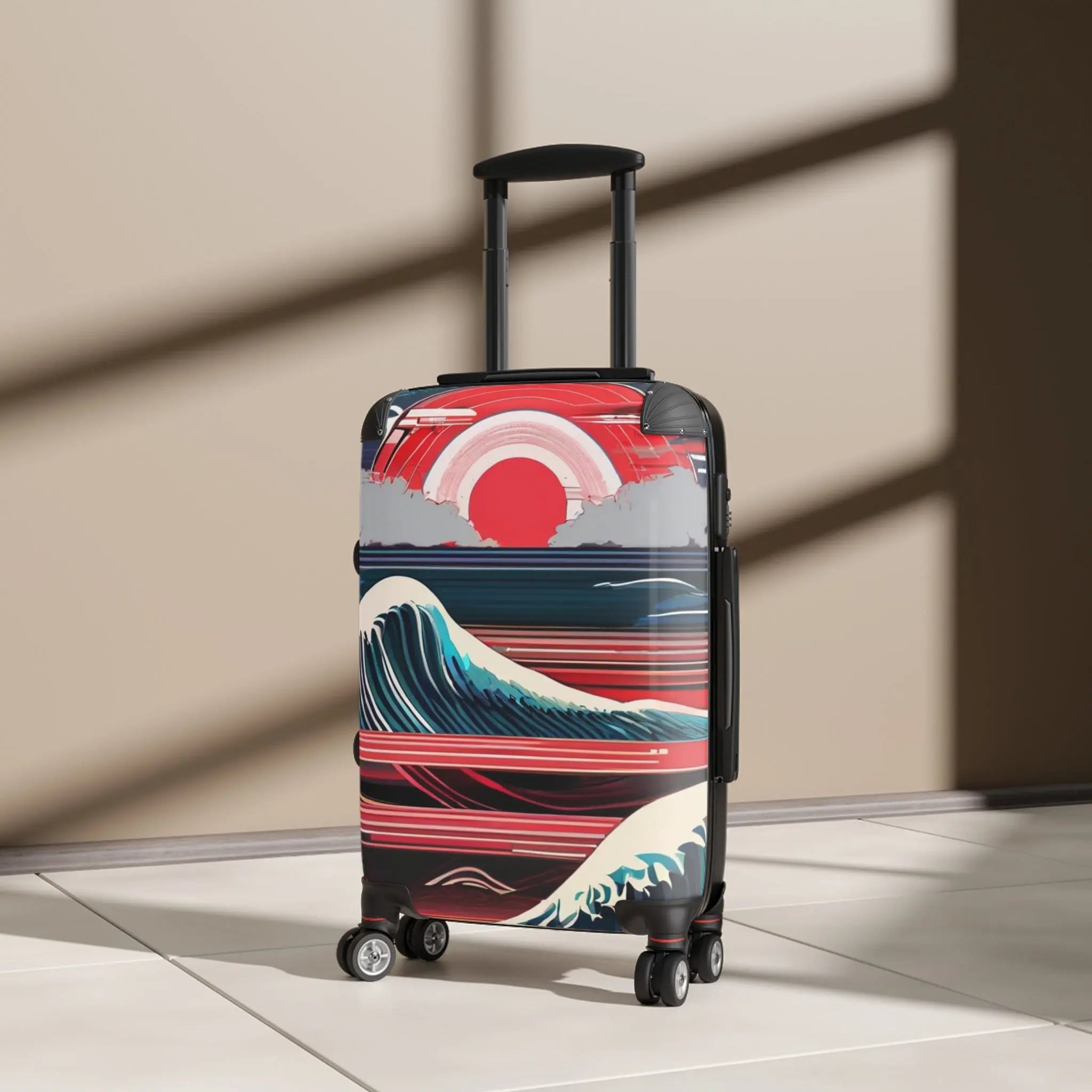 Sunset Wave Suitcase Printify