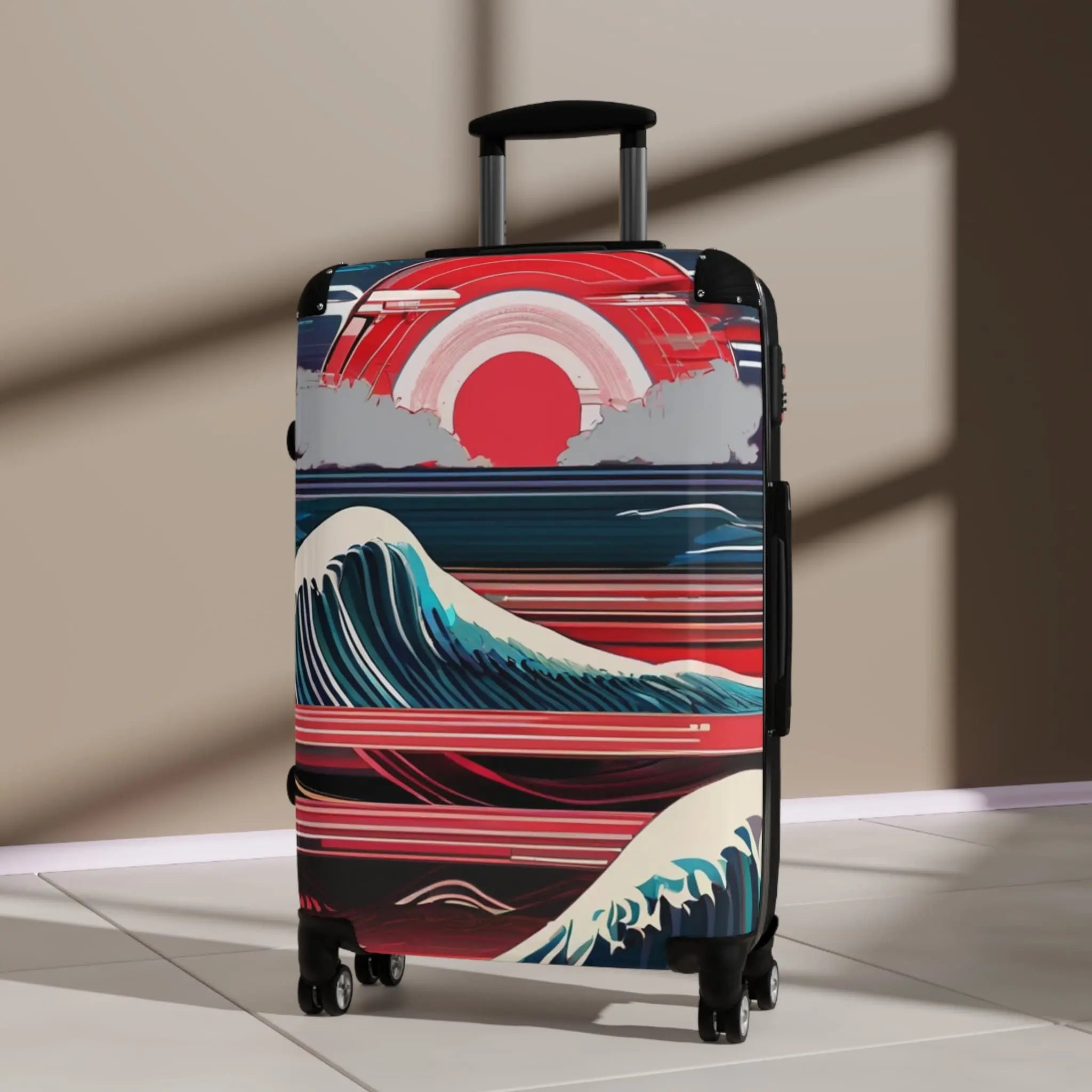 Sunset Wave Suitcase Printify