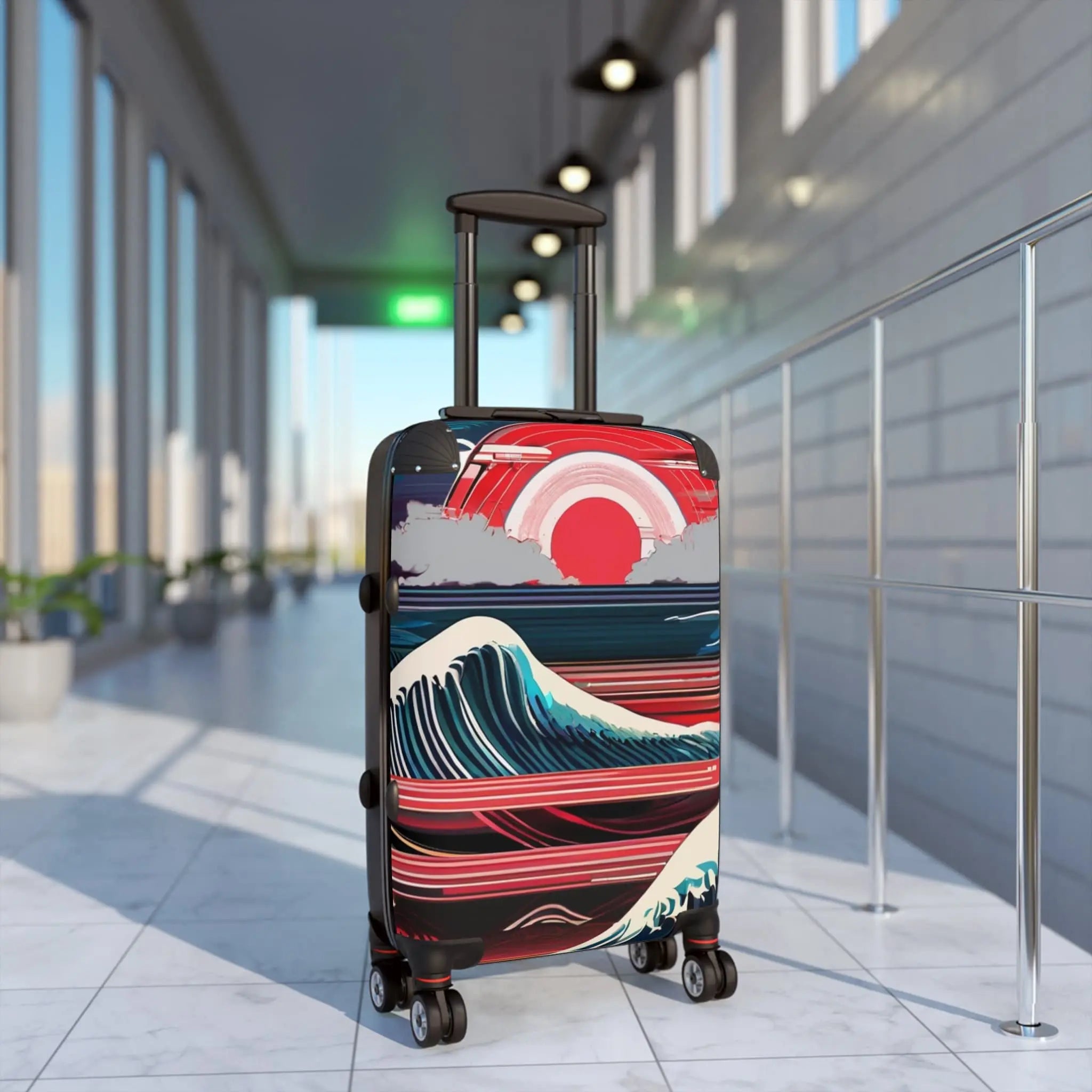 Sunset Wave Suitcase Printify